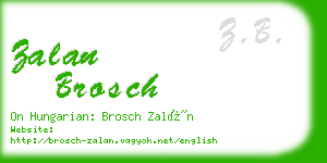 zalan brosch business card